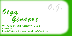 olga gindert business card